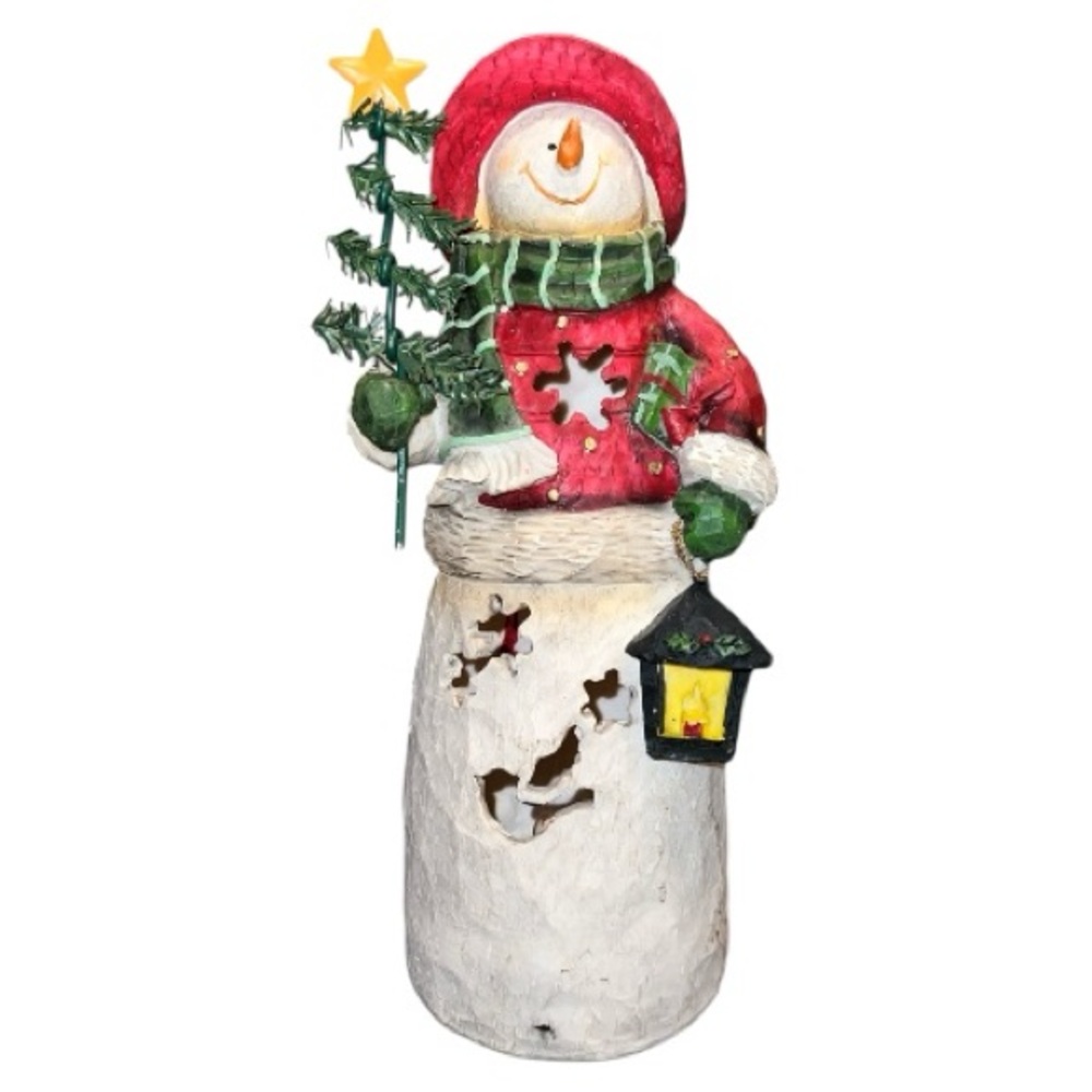 Festive Snowman Holiday Decor with Lantern